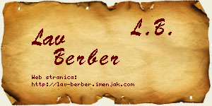 Lav Berber vizit kartica